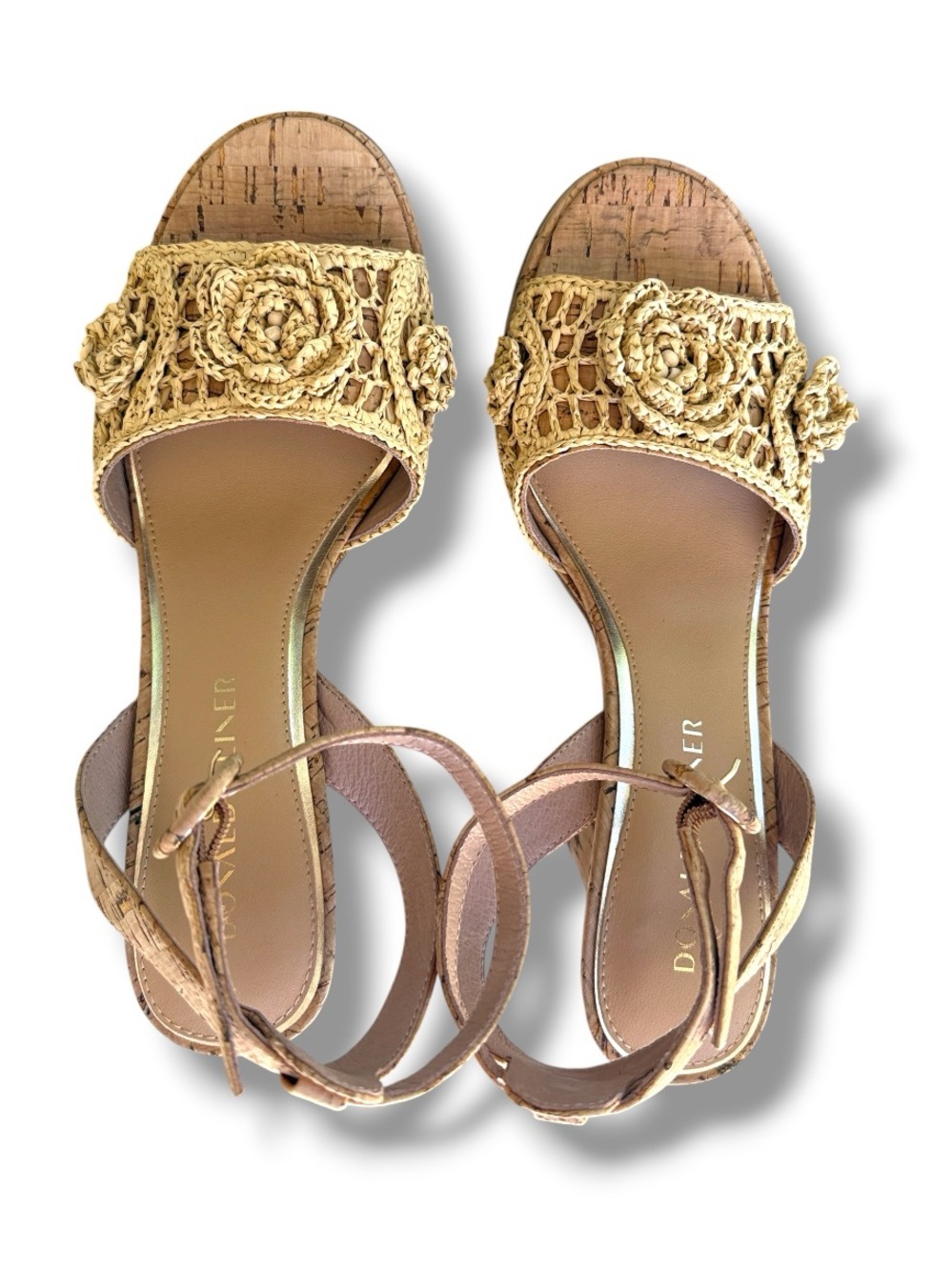 NIB Donald J. Pliner Baybi Heeled Cork Sandals Size 8 - Picture 2 of 8